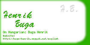 henrik buga business card